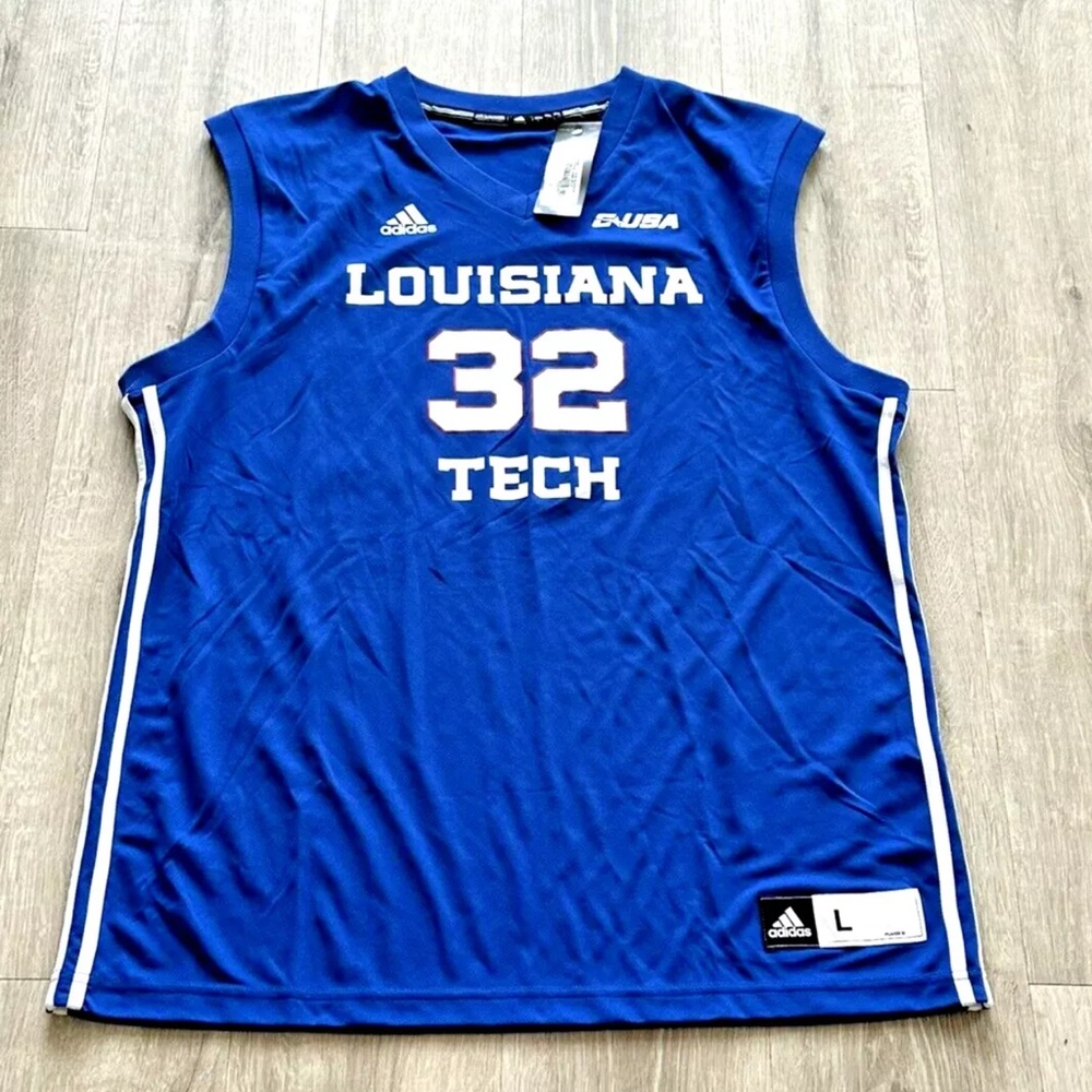 Adidas Men’s Large Louisiana Tech Bulldogs #32 Basketball Jersey Conference USA